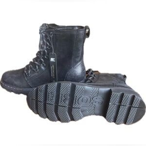 Sorel Women’s Black Combat Boots Size 8